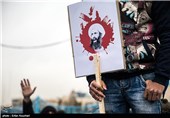 راهپیمایی نمازگزاران تهرانی در اعتراض به اعدام شیخ نمر