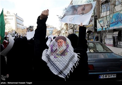 راهپیمایی نمازگزاران در اعتراض به اعدام شیخ نمر - مشهد