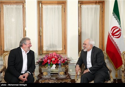 گفتگو مارس‌دی‌بارتولومئو رئیس مجلس لوکزامبورگ با محمدجواد ظریف وزیر امور خارجه ایران
