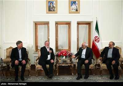 گفتگو محمدجواد ظریف وزیر امور خارجه ایران با مارس‌دی‌بارتولومئو رئیس مجلس لوکزامبورگ