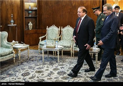 دیدار نواز شریف نخست وزیر پاکستان با اسحاق جهانگیری معاون اول رئیس جمهور