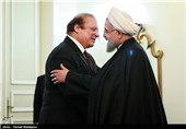 دیدار نواز شریف نخست وزیر پاکستان با حجت‌الاسلام حسن روحانی رئیس جمهور