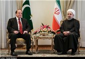 دیدار نواز شریف نخست وزیر پاکستان با حجت‌الاسلام حسن روحانی رئیس جمهور