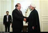 دیدار نواز شریف نخست وزیر پاکستان با حجت‌الاسلام حسن روحانی رئیس جمهور