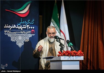 سخنرانی سردار محمدرضا نقدی رئیس سازمان بسیج مستضعفین در آئین اختتامیه کنگره ملی 2000 شهید هنرمند