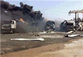 حمله جنگنده‌های سعودی به یک تاسیسات نفتی در یمن و کشتار امدادگران+تصاویر