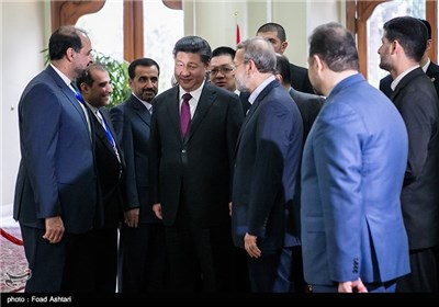 دیدار رئیس جمهور چین با علی لاریجانی