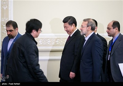 دیدار رئیس جمهور چین با علی لاریجانی
