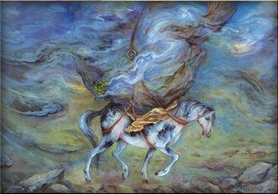 پاسخ سوزناک ذوالجناح در مداحی سیدهاشم فلاحی