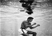 عکس/تمرین محمدعلی کلی در زیر آب