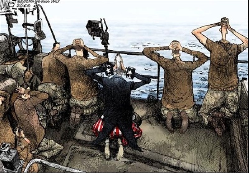 اثر کاریکاتوریست لس‌آنجلس تایمز از تفنگداران آمریکایی +عکس