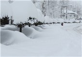 اردبیل| بارش برف در سرعین به نیم متر رسید
