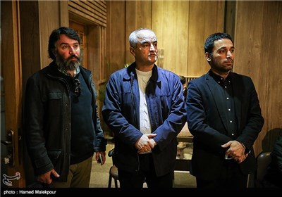 ساعد نیکزاد و کاوه سجادی حسینی در مراسم یادبود مرحوم یدالله نجفی صدابردار سینما
