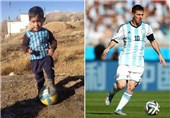 کودک معروف افغانی صاحب پیراهن مسی شد + تصویر