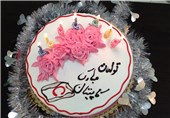 جشن تولد فرمانده پلیس بجنورد برای همکارش
