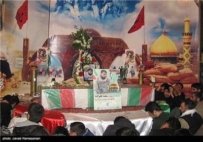 مراسم وداع و تشییع شهید مدافع حرم سعید علیزاده در دامغان