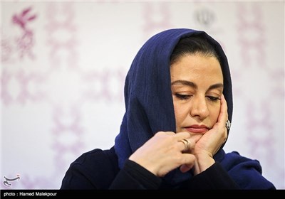 مریلا زارعی بازیگر در نشست خبری فیلم سینمایی بادیگارد