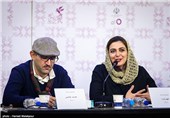الهام کردا و هدایت هاشمی در نشست خبری فیلم به دنیا آمدن - سی و چهارمین جشنواره فیلم فجر