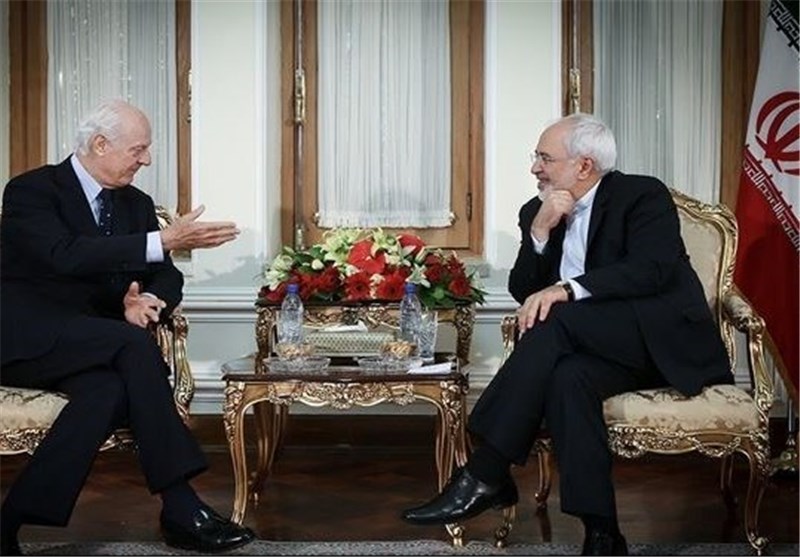 Iran&apos;s Zarif Meets with UN&apos;s De Mistura in Munich