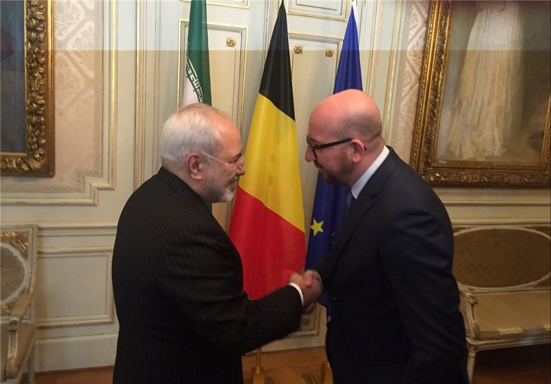 ظریف با نخست‌وزیر بلژیک دیدار کرد