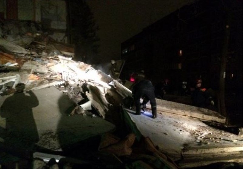 انفجار گاز در ساختمانی 4 طبقه در روسیه +فیلم و عکس