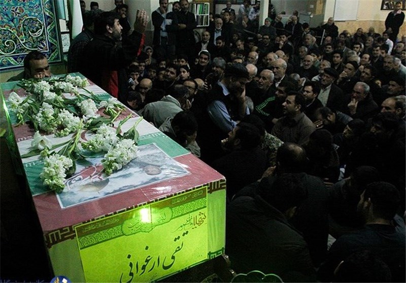 پیکر مطهر شهید مدافع حرم، «تقی ارغوانی» به خاک سپرده شد