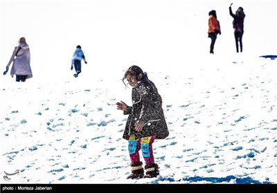 Iranian People Enjoying Winter in Snowy Mountains