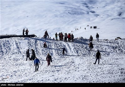 Iranian People Enjoying Winter in Snowy Mountains