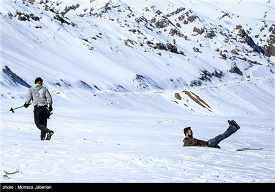 Iranian People Enjoying Winter in Snowy Mountains