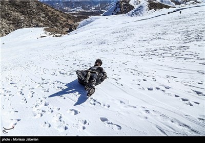 Iranian People Enjoying Winter in Snowy Mountains