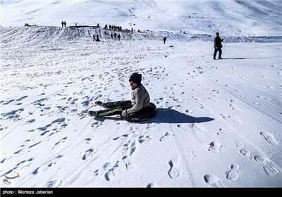 Iranian People Enjoying Winter in Snowy Mountains