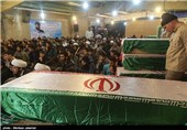 مراسم وداع با پیکر 68 شهید تازه تفحص شده در اهواز
