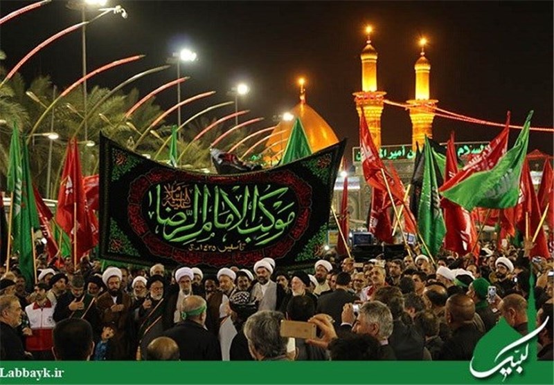 دسته بزرگ عزاداری زائران ایرانی در کربلا برگزار می‌شود