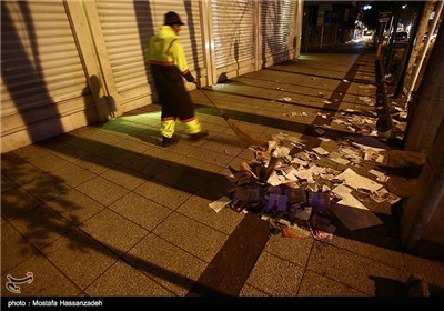 نظافت شهر پس از پایان زمان تبلیغات انتخابات مجلس و خبرگان رهبری