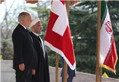 مراسم استقبال رسمی روحانی از رئیس‌جمهور کنفدراسیون سوئیس