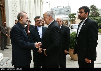 Iran’s Parliament Speaker Meets Swiss President in Tehran