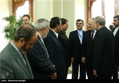 Iran’s Parliament Speaker Meets Swiss President in Tehran