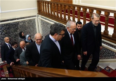 Iran’s Parliament Speaker Meets Swiss President in Tehran