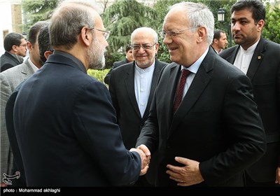 Iran’s Parliament Speaker Meets Swiss President in Tehran