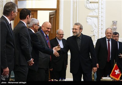 Iran’s Parliament Speaker Meets Swiss President in Tehran