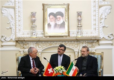 Iran’s Parliament Speaker Meets Swiss President in Tehran