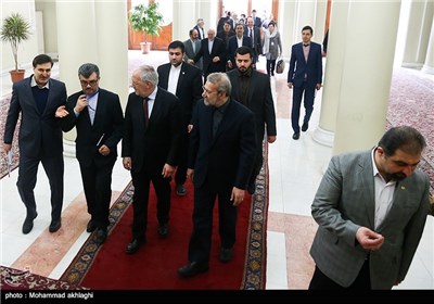 Iran’s Parliament Speaker Meets Swiss President in Tehran