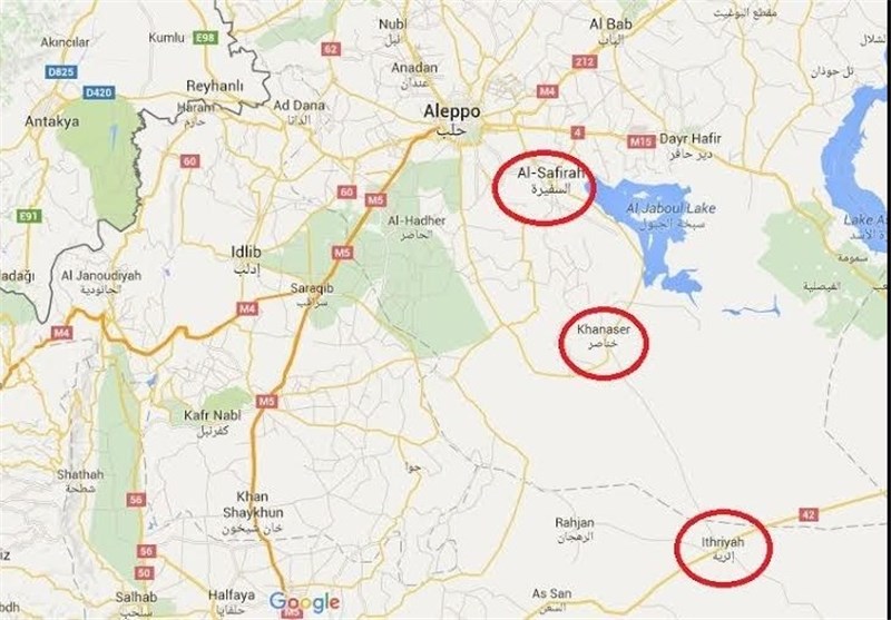 جزئیات آزادسازی جاده أثریا به خناصر در حلب + تصاویر و نقشه