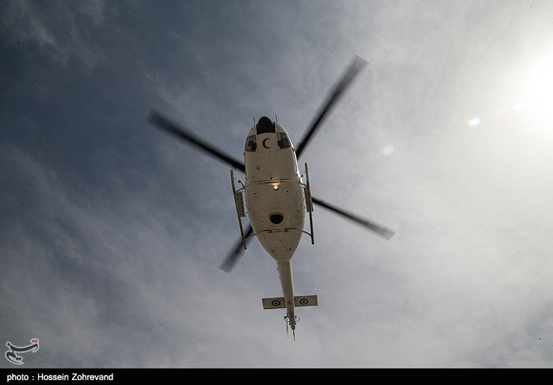 مصدومیت امدادگر هنگام فرود بالگرد اورژانس 115 مشهد