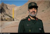 سردار امیرعلی حاجی‌زاده فرمانده نیروی هوافضای سپاه در  رزمایش موشکی اقتدار ولایت سپاه