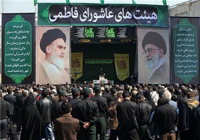 اجتماع عزاداران فاطمی در میدان هفت تیر