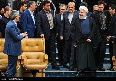 ورود حجت‌الاسلام حسن روحانی رئیس جمهور به آئین تجلیل از قهرمانان و مدال‌آوران ورزش کشور