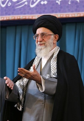 Ayatollah Khamenei Addresses Iranian People in Imam Reza Shrine