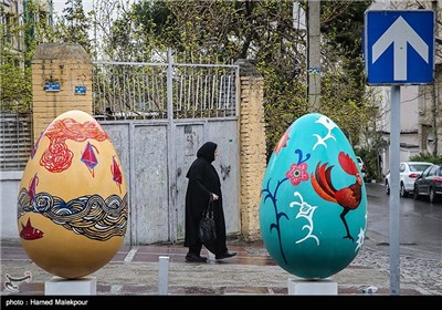 تهران بهاری در یک روز بارانی - خیابان ولیعصر تقاطع نیایش