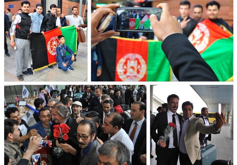 امید به پیروزی تیم ملی فوتبال افغانستان هموطنان مهاجرشان در تهران را به فرودگاه کشاند + عکس